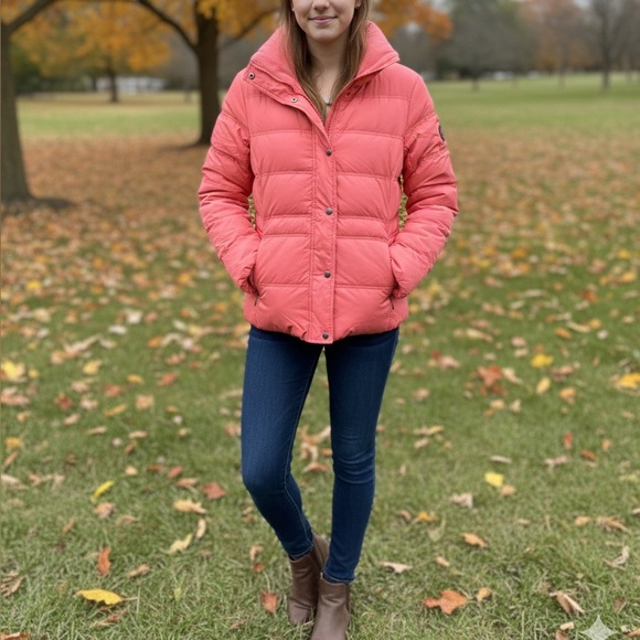 Lands' End Women's Vibrant Pink 80% Down Jacket - Picture 2 of 7